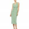 Mac Duggal Shop For Sequined Sleeveless V-Neck Midi Sheath Dress