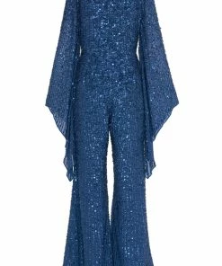 Mac Duggal Jumpsuits & Rompers Navy Sequined Jumpsuit | Sample | Sz. 4