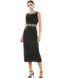 Mac Duggal Sleeveless Embellished Midi Sheath Dress 13 Mac Duggal Sleeveless Embellished Midi Sheath Dress