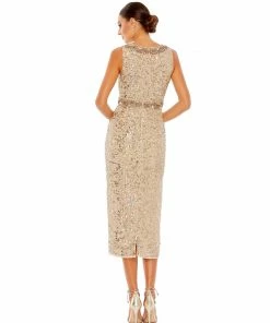 Mac Duggal Sleeveless Embellished Midi Sheath Dress 17 Mac Duggal Sleeveless Embellished Midi Sheath Dress