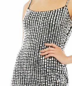 Mac Duggal Shop For Jeweled Spaghetti Strap Mini Dress