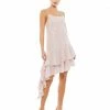 Mac Duggal Short Dresses Sequined Ruffle Hem Sleeveless Cocktail Dress