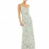 Mac Duggal Shop For Floral Embellished V-Neck Gown