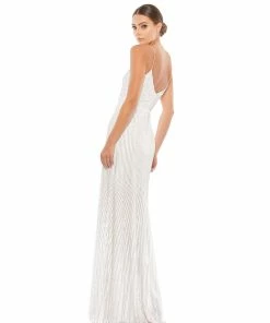 Mac Duggal Sequined Spaghetti Strap V-Neck Gown 10 Mac Duggal Sequined Spaghetti Strap V-Neck Gown
