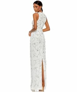 Mac Duggal Shop For Beaded Sleeveless High Neck Cut-Out Column Gown