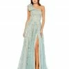 Mac Duggal Embellished Bow One Shoulder A Line Gown