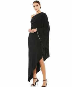 Mac Duggal Shop For One Shoulder Asymmetrical Cape Sleeve Dress 9 Mac Duggal Shop For One Shoulder Asymmetrical Cape Sleeve Dress