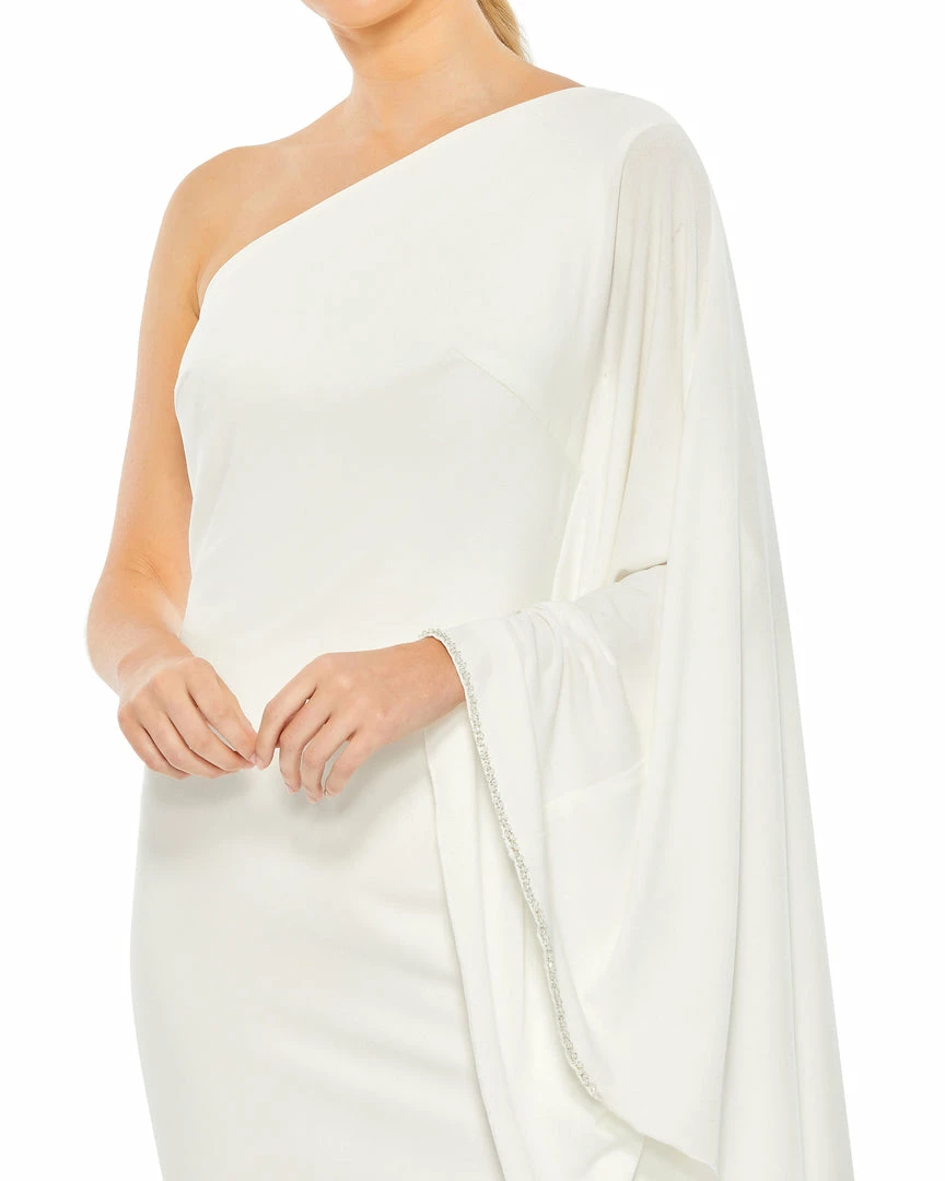 Mac Duggal Shop For One Shoulder Asymmetrical Cape Sleeve Dress 3 Mac Duggal Shop For One Shoulder Asymmetrical Cape Sleeve Dress