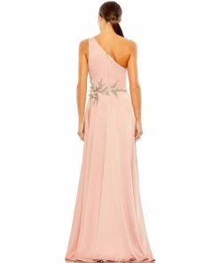 Mac Duggal Embellished One Shoulder Asymmetrical Gown Shop For