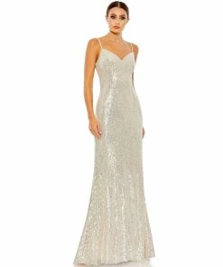 Ieena For Mac Duggal Shop For Sequined Sleeveless Column Gown