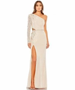 Mac Duggal Embellished One Sleeve Cut Out Gown Shop For