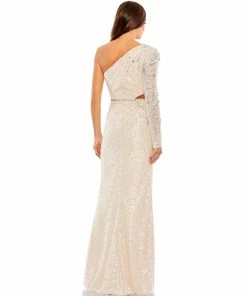 Mac Duggal Embellished One Sleeve Cut Out Gown Shop For
