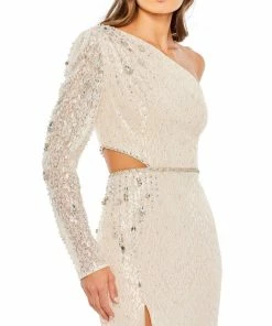 Mac Duggal Embellished One Sleeve Cut Out Gown Shop For