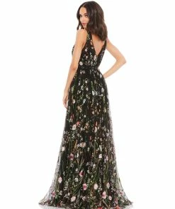 Mac Duggal Floral Embroidered Tulle Gown Shop For