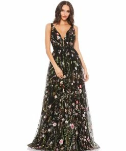 Mac Duggal Floral Embroidered Tulle Gown Shop For