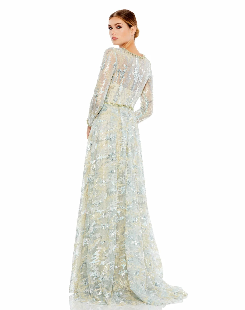 Mac Duggal Platinum Embellished Evening Gown 2 Mac Duggal Platinum Embellished Evening Gown