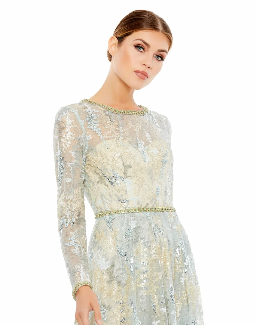 Mac Duggal Platinum Embellished Evening Gown 3 Mac Duggal Platinum Embellished Evening Gown