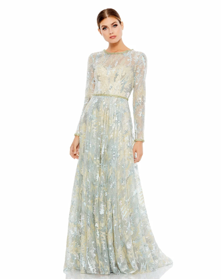 Mac Duggal Platinum Embellished Evening Gown 1 Mac Duggal Platinum Embellished Evening Gown