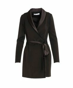 Mac Duggal Shop For Tuxedo Wrap Mini Dress