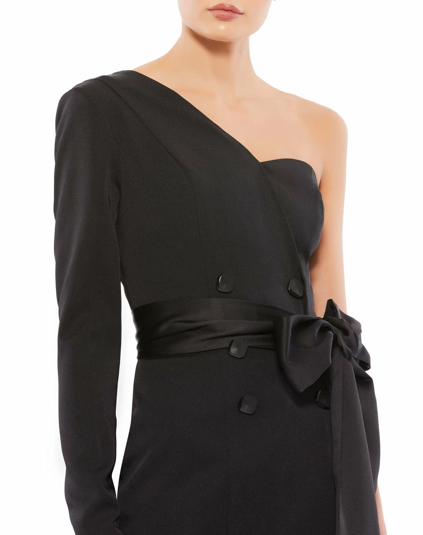 Ieena For Mac Duggal Shop For One Shoulder Tie Waist Tuxedo Dress 3 Ieena For Mac Duggal Shop For One Shoulder Tie Waist Tuxedo Dress