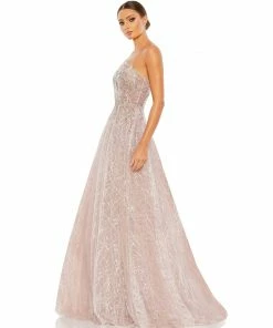 Mac Duggal Embroidered One Shoulder Bodice Ballgown Shop For