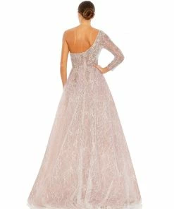 Mac Duggal Embroidered One Shoulder Bodice Ballgown Shop For