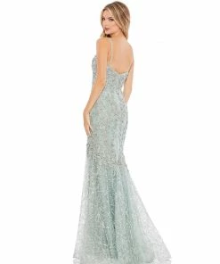 Mac Duggal Embellished Sleeveless Plunge Neck Trumpet Gown Shop For