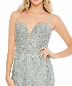 Mac Duggal Embellished Sleeveless Plunge Neck Trumpet Gown Shop For