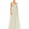 Mac Duggal Floral Embroidered Sleeveless Evening Gown Shop For