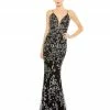 Mac Duggal Embellished Plunge Neck Sleeveless Gown