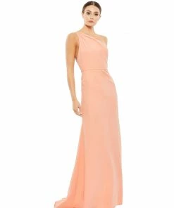Ieena For Mac Duggal One Shoulder Jersey Mermaid Gown Shop For