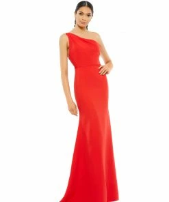 Ieena For Mac Duggal One Shoulder Jersey Mermaid Gown Shop For