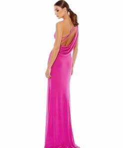 Ieena For Mac Duggal Shop For Draped Back Stretch Jersey Gown