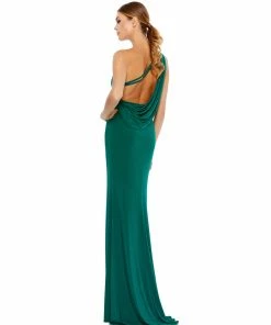 Ieena For Mac Duggal Shop For Draped Back Stretch Jersey Gown