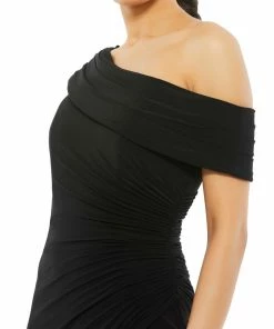 Ieena For Mac Duggal Shop For Foldover Ruched Jersey Evening Gown