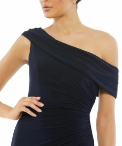 Ieena For Mac Duggal Shop For Foldover Ruched Jersey Evening Gown