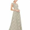 Ieena For Mac Duggal One Shoulder Animal Print Maxi Dress