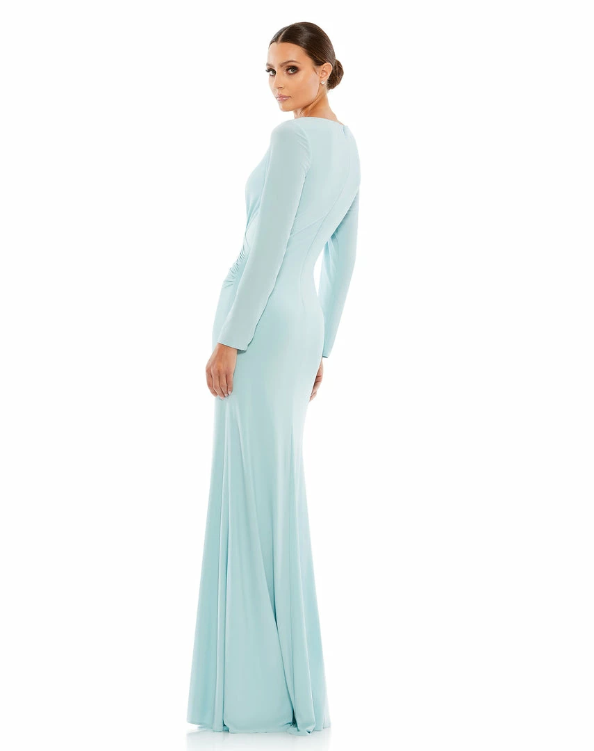 Ieena For Mac Duggal Long Sleeve Ruched Jersey V-Neck Gown Shop For 10 Ieena For Mac Duggal Long Sleeve Ruched Jersey V-Neck Gown Shop For