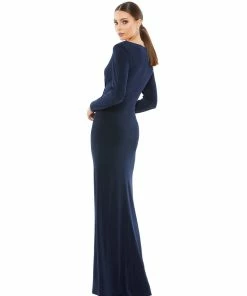Ieena For Mac Duggal Long Sleeve Ruched Jersey V-Neck Gown Shop For 15 Ieena For Mac Duggal Long Sleeve Ruched Jersey V-Neck Gown Shop For