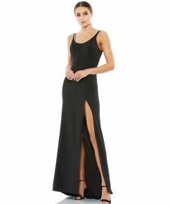 Ieena For Mac Duggal Shop For Sleeveless Crystal Scoop Neckline Column Gown