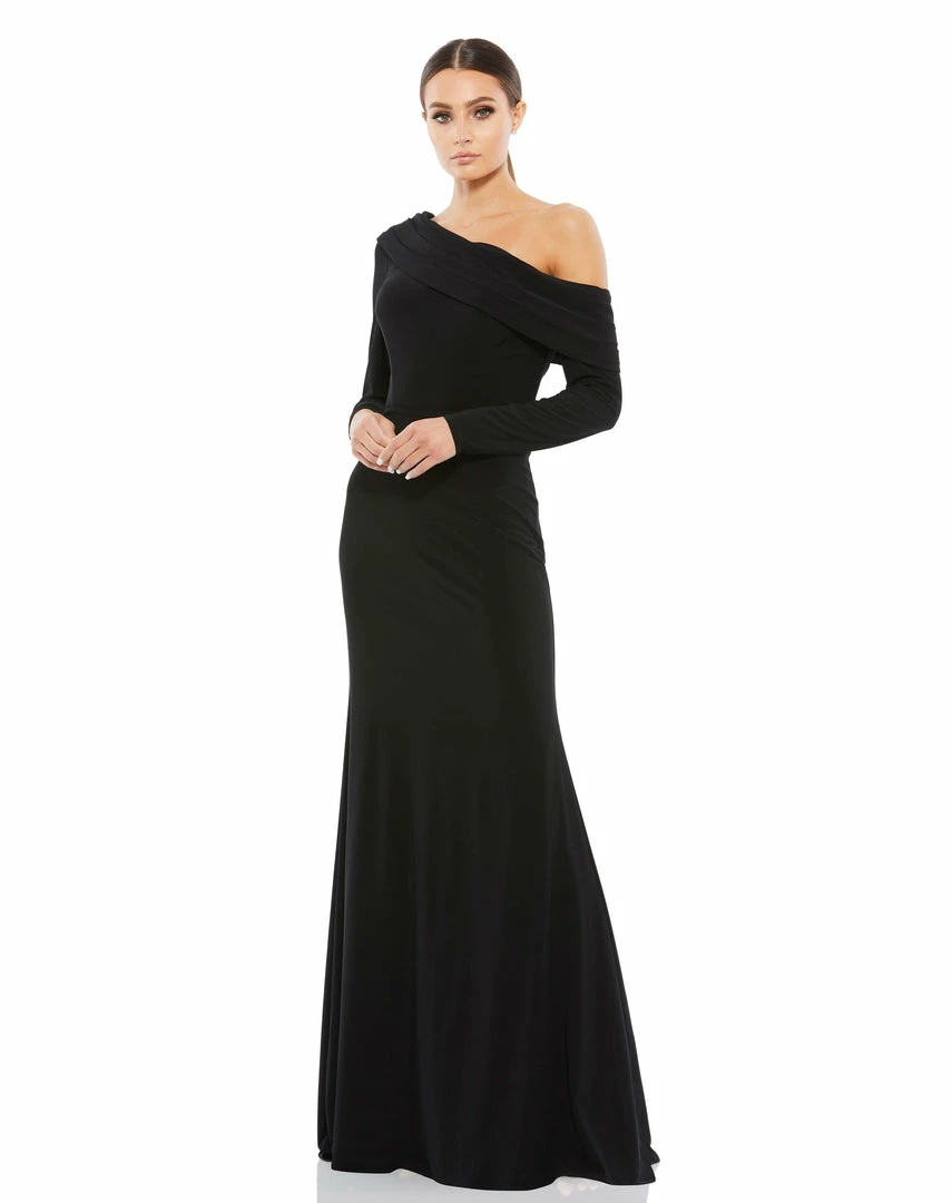 Ieena For Mac Duggal Drop Shoulder Long Sleeve Column Gown Shop For 1 Ieena For Mac Duggal Drop Shoulder Long Sleeve Column Gown Shop For