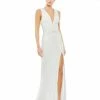 Ieena For Mac Duggal Shop For V-Neck Sequin Wrap Waist Gown