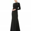 Ieena For Mac Duggal Raglan Long Sleeve High Neck Gown Bridesmaid Dresses
