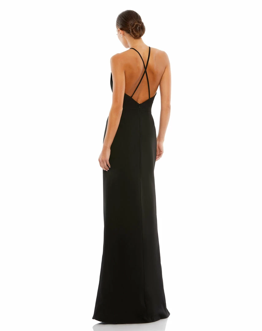 Ieena For Mac Duggal Bow Halter Criss-Cross Column Gown Shop For 2 Ieena For Mac Duggal Bow Halter Criss-Cross Column Gown Shop For