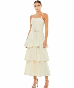 Ieena For Mac Duggal Shop For Tiered Ruffle Belted Sleeveless Midi Dress 10 Ieena For Mac Duggal Shop For Tiered Ruffle Belted Sleeveless Midi Dress