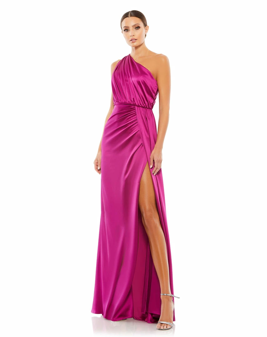 Ieena For Mac Duggal Draped One Shoulder Satin Gown Shop For 8 Ieena For Mac Duggal Draped One Shoulder Satin Gown Shop For