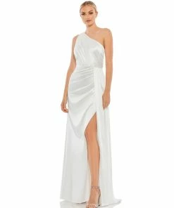 Ieena For Mac Duggal Draped One Shoulder Satin Gown Shop For 14 Ieena For Mac Duggal Draped One Shoulder Satin Gown Shop For