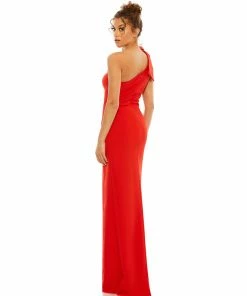 Ieena For Mac Duggal Shop For Bow One Shoulder Evening Gown