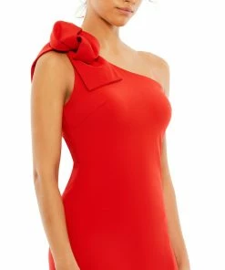 Ieena For Mac Duggal Shop For Bow One Shoulder Evening Gown