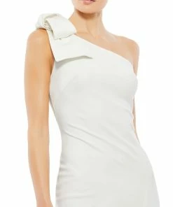 Ieena For Mac Duggal Shop For Bow One Shoulder Evening Gown